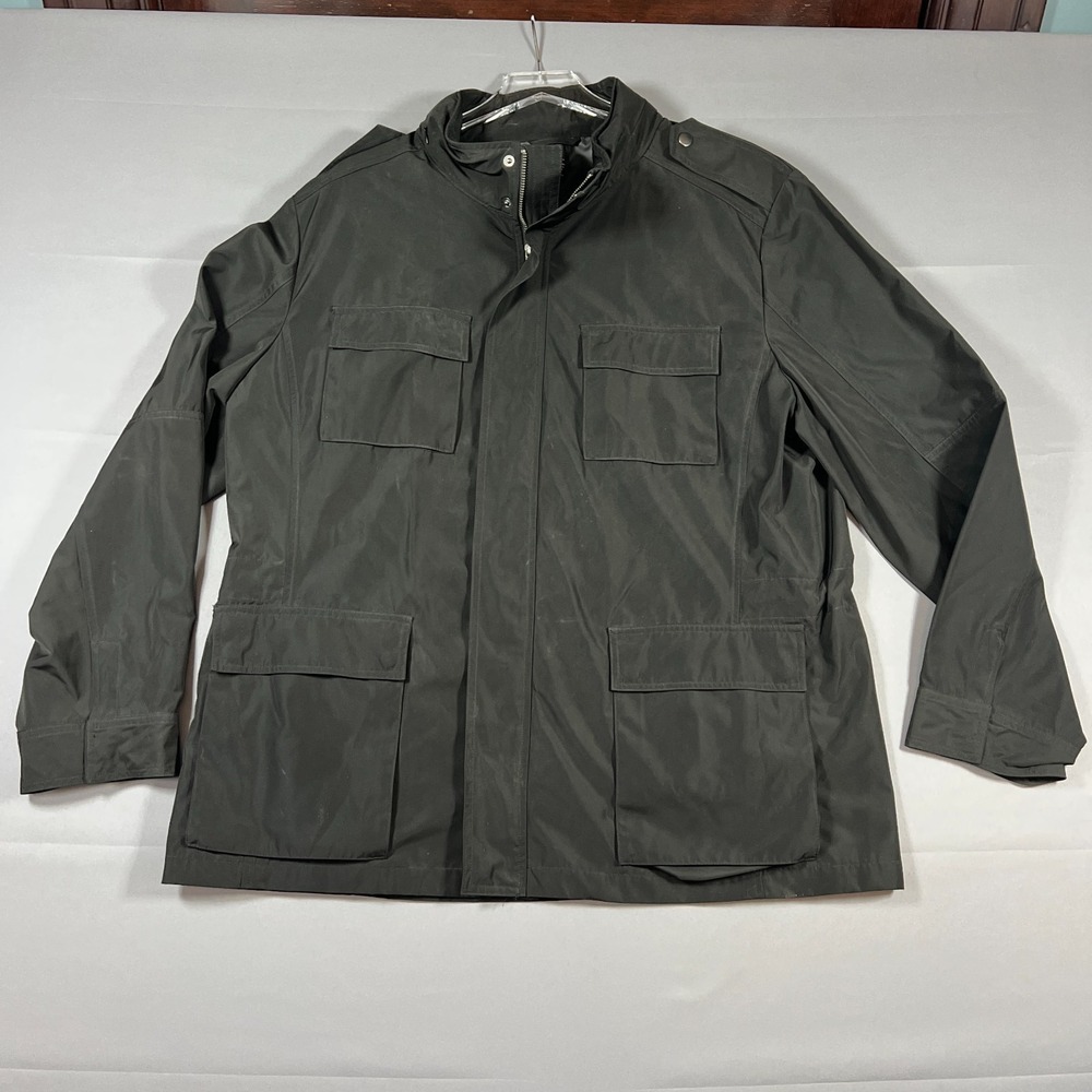 Kenneth Roberts Platinum‎ Field Jacket Mens XL Black Full Zip Long Sleeve Winter